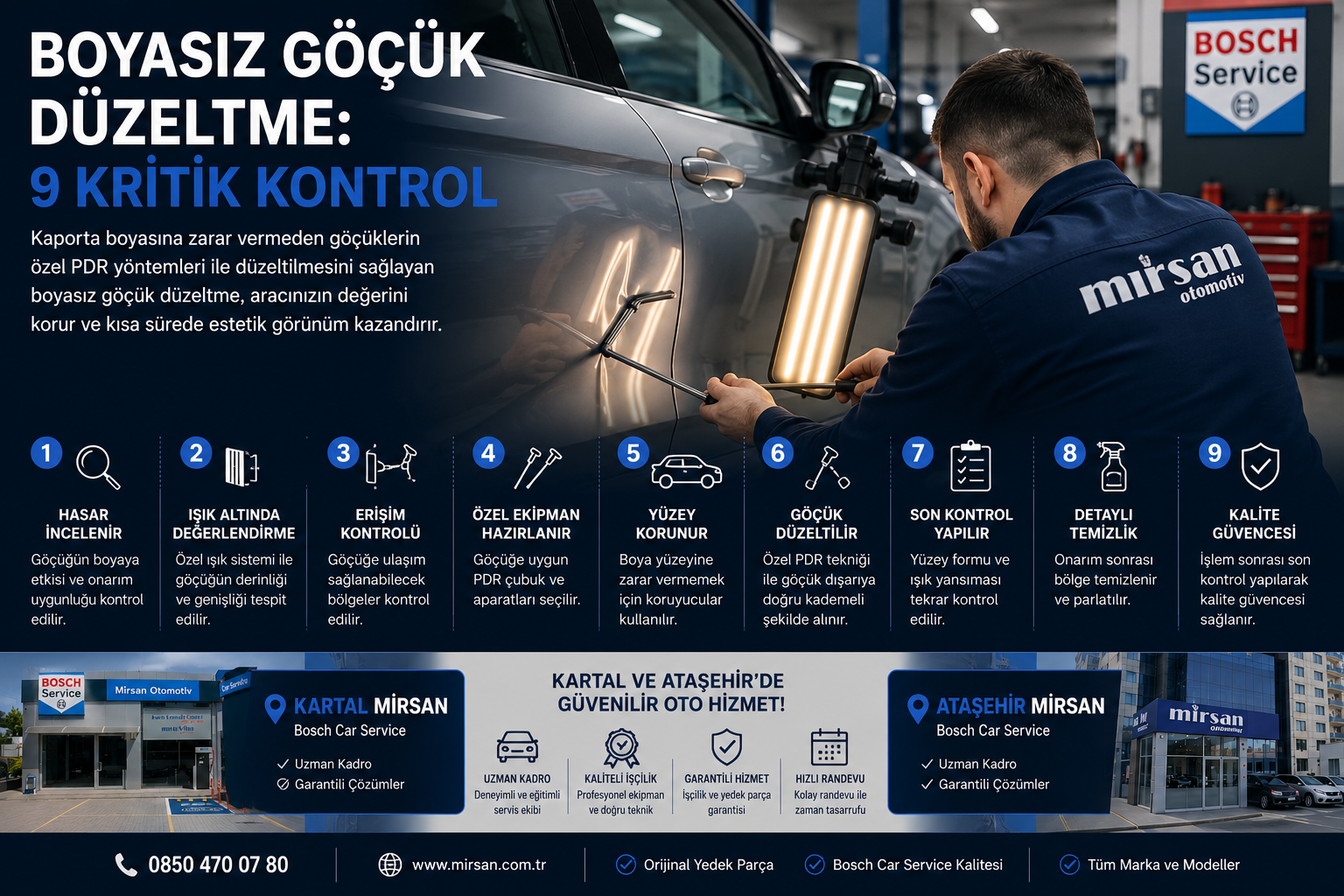 Boyasız Göçük Düzeltme: 9 Kritik Uygulama Kontrolü